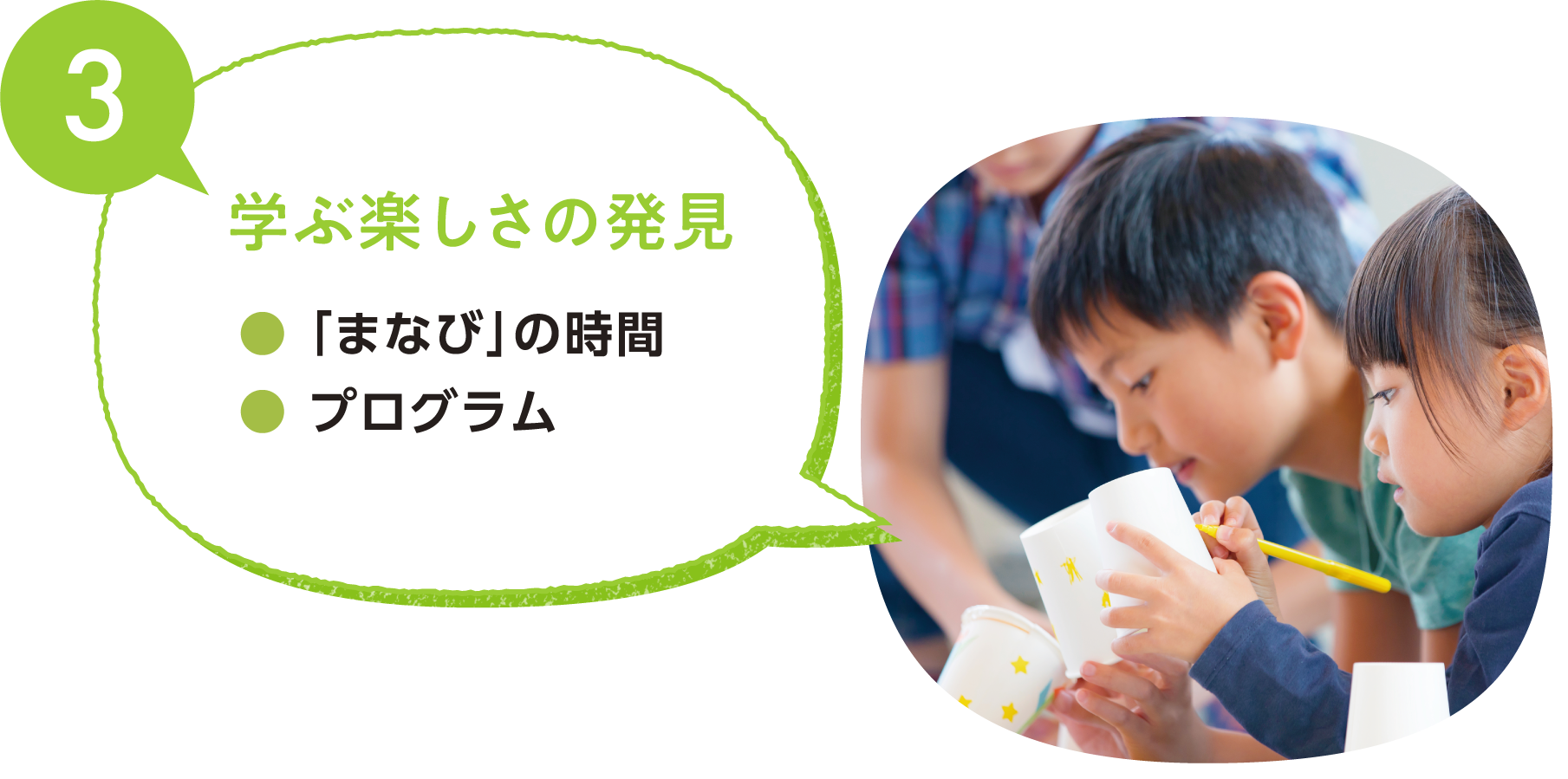 3学ぶ楽しさの発見● 「まなび」の時間● プログラム